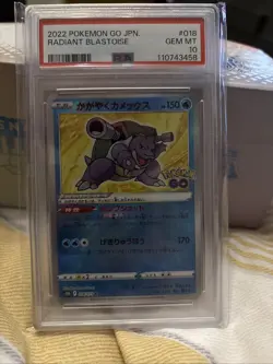 Pokemon Go Radiant Blastoise 2022 PSA 10 Gem Mint - Image 1