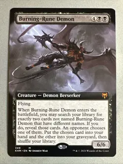 MTG / Burning-Rune Demon / KHM / #349 / Regular (Extended Art) / Mythic / NM - Image 1