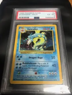 1999 POKEMON BASE SET UNLIMITED #6 GYARADOS-HOLO PSA 6 - Image 1