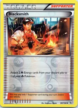 Blacksmith 88/106 Uncommon - Pokemon TCG XY: Flashfire - Reverse Holo (NM) - Image 1