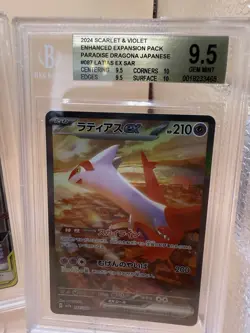 Lot Of 3 Latios (En), Latias (Jap), And Latios/Latias Tag Team BGS 9.5 Pokemon - Image 4