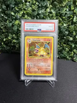 1999 POKEMON GAME BASE SET UNLIMITED #4 CHARIZARD HOLO PSA 4 - Image 1