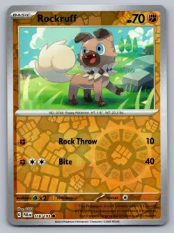 Pokemon TCG SV02: Paldea Evolved Rockruff 116/193 Reverse Holo - Image 1
