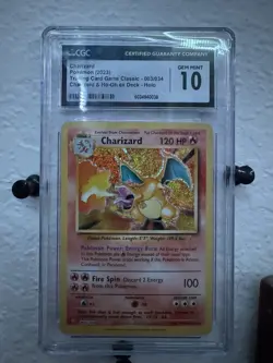 Pokemon TCG Charizard 003/034 CLC Classic Collection Holo Fire CGC 10 - Image 1