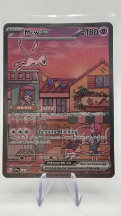 Pokemon TCG Scarlet & Violet Mew EX SVP 053 Black Star Promo Holo Card - Image 1
