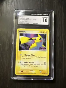 2006 Pokemon EX Holon Phantoms Pikachu 78/100 Reverse Holo CGC 10 - Image 1