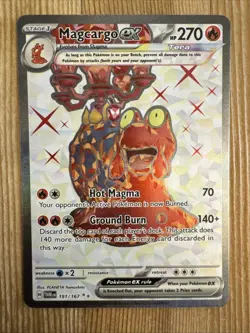 Magcargo ex - 191/167 - Pokemon Twilight Masquerade Full Art Ultra Rare NM - Image 1
