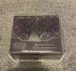 Paldean Fates Pokemon Center Exclusive ETB Sealed Elite Trainer Box Acrylic Case - Image 1