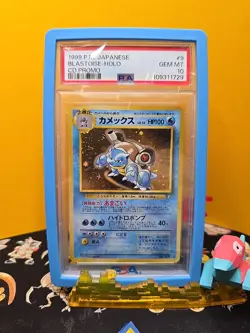1999 POKEMON JAPANESE CD PROMO #9 BLASTOISE-HOLO PSA 10 - Image 1