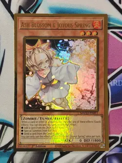 YUGIOH Gold Rare Ash Blossom & Joyous Spring MAGO-EN011 1st Edition - Image 1
