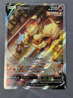 2021 Pokemon Sword Shield Flareon V SWSH179 Black Star Promo Card Full Art NM - Image 3