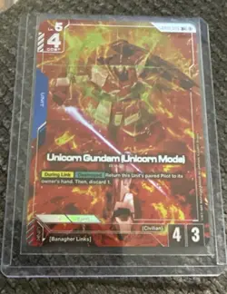 Gundam Card Game TCG Unicorn Gundam (Unicorn Mode) GD01-005 Alt Art - Image 1