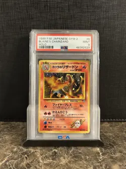 1999 Pokemon Japanese Gym 2 Blaine's Charizard #6 Japanese Holo PSA 9 Mint - Image 1