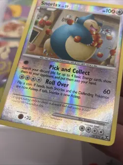 Pokemon TCG - Snorlax 33/111 - Platinum Rising Rivals - Reverse Holo Foil Nice! - Image 2