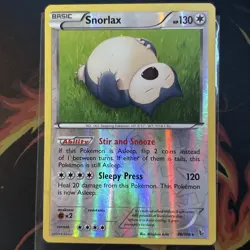 Snorlax 80/106 Reverse Holo Rare XY Flashfire Pokemon TCG LP - Image 1