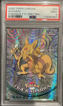 2000 Pokemon Topps Chrome Kadabra Spectra #64 - PSA 9 - Image 1