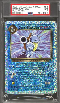 Pokemon Legendary Collection Jumbo Box Topper Dark Blastoise S2/S4 PSA 7 *482 - Image 1