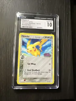 2006 Pokemon Pikachu EX Holon Phantom Reverse Holo #79/110 CGC 10 - Image 1