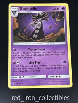 Gothitelle 54/145 Rare Guardians Rising Sun & Moon Pokemon Card 2017 - Image 1