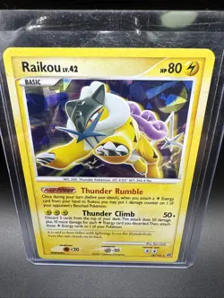Raikou LV.42 16/132- Secret Wonders Cracked Ice Rare Holo Pokemon Card - Image 1