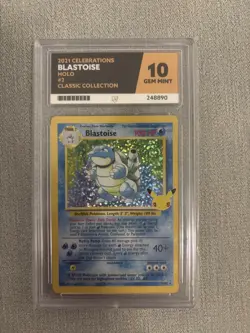 ACE 10 Blastoise 2/102 Celebrations Pokemon Card Classic Collection GEM MINT - Image 1