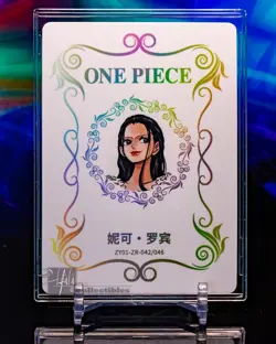 Nico Robin - One Piece ZR Flash Gold Foil Signed Card Anime Waifu - Image 2