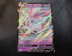 Sylveon V SWSH202 Full Art Black Star Promo Pokemon Card NM - Image 1