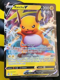 Pokemon Raichu V 045/172 Holo Brilliant Stars Ultra Rare Full Art TCG Card ENG - Image 1