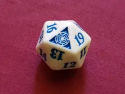 Magic The Gathering RAVNICA ALLEGIANCE AZORIUS D20 SPINDOWN DICE DIE MTG - Image 1