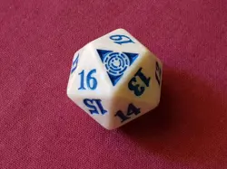 Magic The Gathering RAVNICA ALLEGIANCE AZORIUS D20 SPINDOWN DICE DIE MTG - Image 2