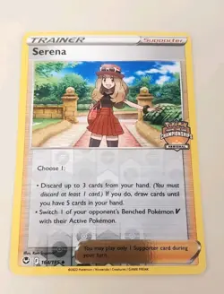 Pokemon 2022 Near Mint NM Serena Silver Tempest Regional Championships 164/195 - Image 1