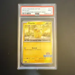 Pikachu 2025 Pokemon Illustration Contest 2024 Promo #214 PSA 9 - Image 1