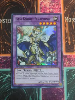 Yu-Gi-Oh! Gem-Knight Seraphinite HA07-EN058 1st Edition Super Rare NM a1/ - Image 1