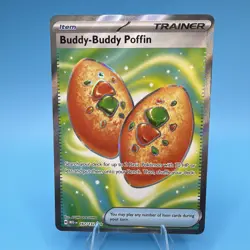Buddy Buddy Poffin 167/132 Mega Evolution Secret Rare Pokemon Card NM In Hand - Image 1