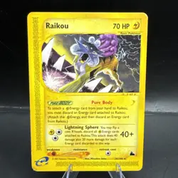 Raikou Rare Non-Holo Pokemon Card Skyridge 28/144 Vintage WOTC MP/HP - Image 1