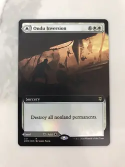 Ondu Inversion / Skyruins Foil Extended Borderless MTG Magic Card NM Mint ZNR - Image 1