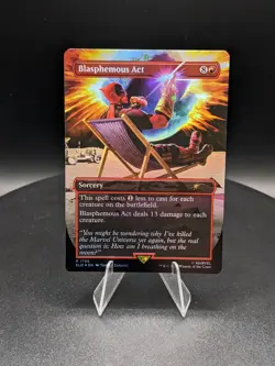 NM Rainbow Foil Blasphemous Act, MTG, Deadpool Secret Lair, Borderless - Image 1