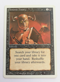 MTG | Demonic Tutor | English | Revised | GD-EX - Image 1