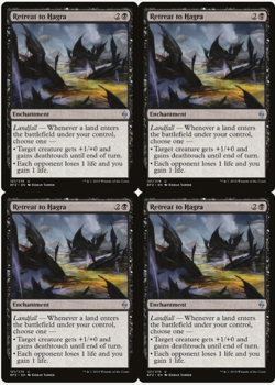 4x Retreat to Hagra 121/274 Battle for Zendikar MTG Uncommon Playset - Image 1