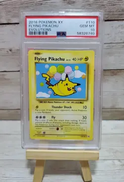 2016 POKEMON FLYING PIKACHU XY EVOLUTIONS 110/108 PSA 10 Secret Rare - Image 1