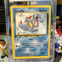 2000 POKEMON NEO GENESIS 1ST EDITION #80 TOTODILE CGC 9 - Image 3