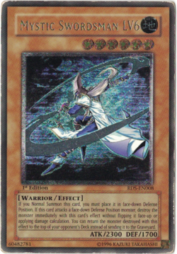 Yu-Gi-Oh! Mystic Swordsman (MP) 1st edition Ultimate Rare RDS-EN008 - Image 1