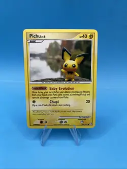 Pokemon Pichu TCG Mysterious Treasures Card 93/123 Regular Common - Image 1