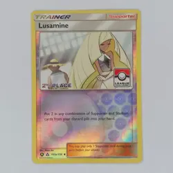 Pokemon TCG Lusamine 153a/156 League Challenge Promos 2nd Place Rare Mint Card - Image 1