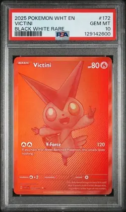 PSA 10 Victini 172/086 White Flare Pokemon Card TCG Gem Mint - Image 1