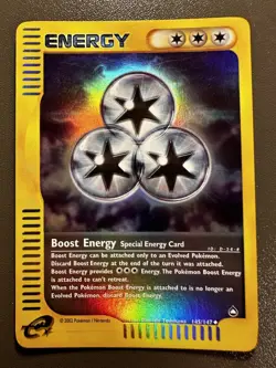 Pokemon Card Boost Energy 145/147 Aquapolis Reverse Holo 2003 ENG EXCELLENT + - Image 1