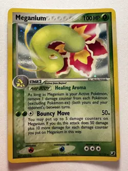 Pokemon Card Meganium 9/115 Holo EX Unseen Forces 2005 ENG NM - Image 2