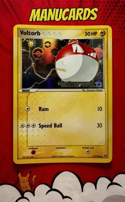 Pokemon Card Voltorb 71/106 Reverse Holo Stamp EX Emerald 2005 ENG NEAR MINT - Image 1