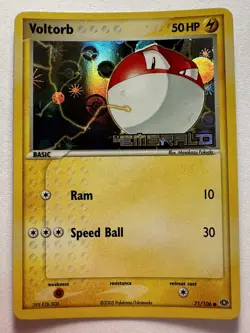 Pokemon Card Voltorb 71/106 Reverse Holo Stamp EX Emerald 2005 ENG NEAR MINT - Image 2