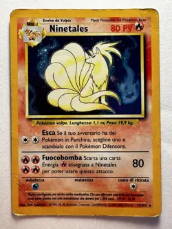Pokemon Card Game Ninetales N° 12/102 Holo Base Set 1999 WOTC ITA POOR - Image 2